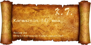 Karmazsin Tímea névjegykártya