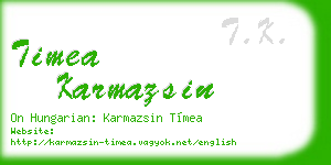 timea karmazsin business card
